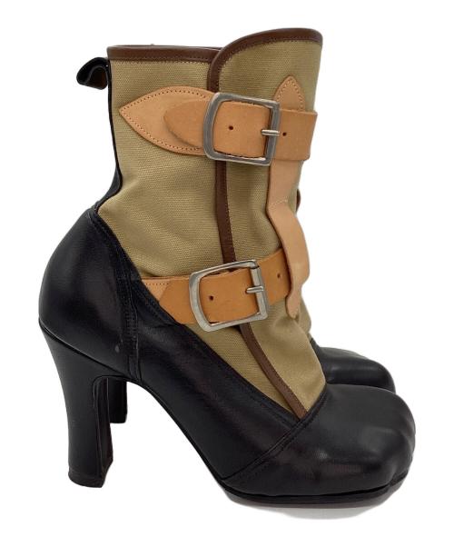 Vivienne Westwood（ヴィヴィアンウエストウッド）Vivienne Westwood (ヴィヴィアンウエストウッド) アニマルトゥボンテージブーツ ベージュ サイズ:4の古着・服飾アイテム