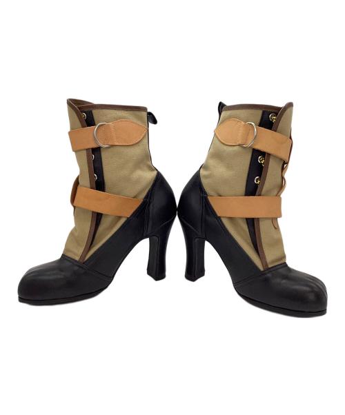 Vivienne Westwood（ヴィヴィアンウエストウッド）Vivienne Westwood (ヴィヴィアンウエストウッド) アニマルトゥボンテージブーツ ベージュ サイズ:4の古着・服飾アイテム