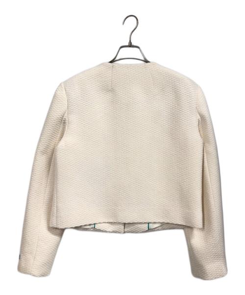 InstantFunk（インスタントファンク）InstantFunk (インスタントファンク) Classic Collarless Tweed Jacket アイボリー サイズ:1の古着・服飾アイテム