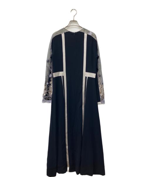 MURRAL（ミューラル）MURRAL (ミューラル) Framed flower lace dress ネイビー サイズ:2の古着・服飾アイテム