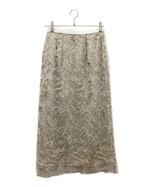 MURRAL（ミューラル）MURRAL (ミューラル) Seem flower lace skirt アイボリー サイズ:2の古着・服飾アイテム