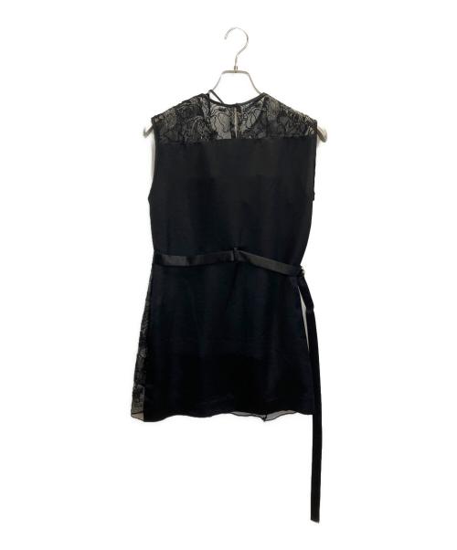 MURRAL（ミューラル）MURRAL (ミューラル) Seem flower lace sleeveless tops ブラック サイズ:2の古着・服飾アイテム