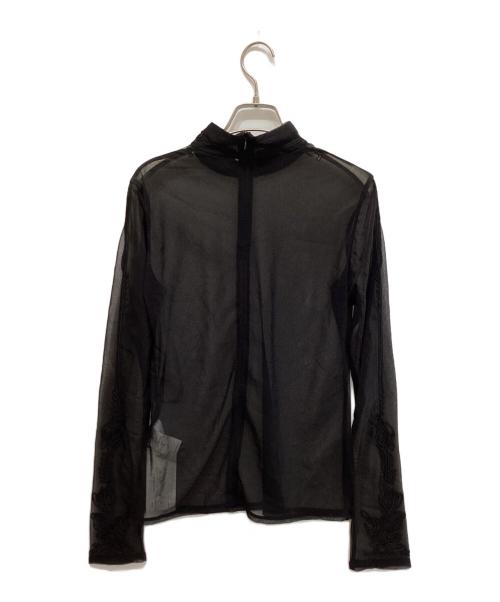 MURRAL（ミューラル）MURRAL (ミューラル) Scenery embroidery sheer top/シーナリーエンブロイダリーシアートップ ブラック サイズ:2の古着・服飾アイテム