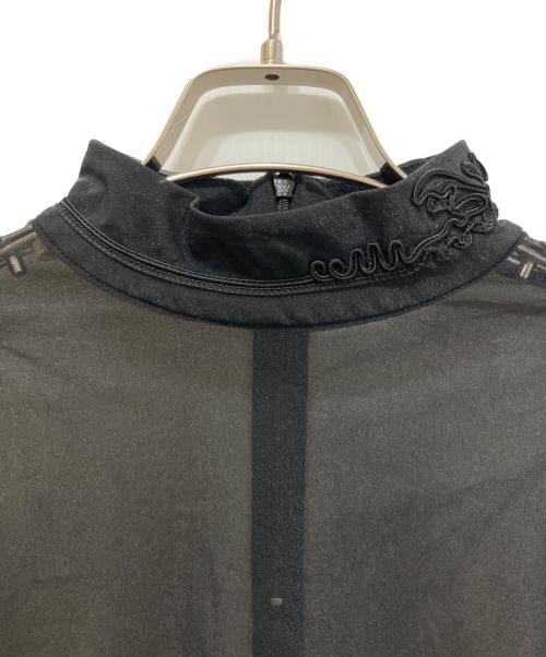 MURRAL（ミューラル）MURRAL (ミューラル) Scenery embroidery sheer top/シーナリーエンブロイダリーシアートップ ブラック サイズ:2の古着・服飾アイテム