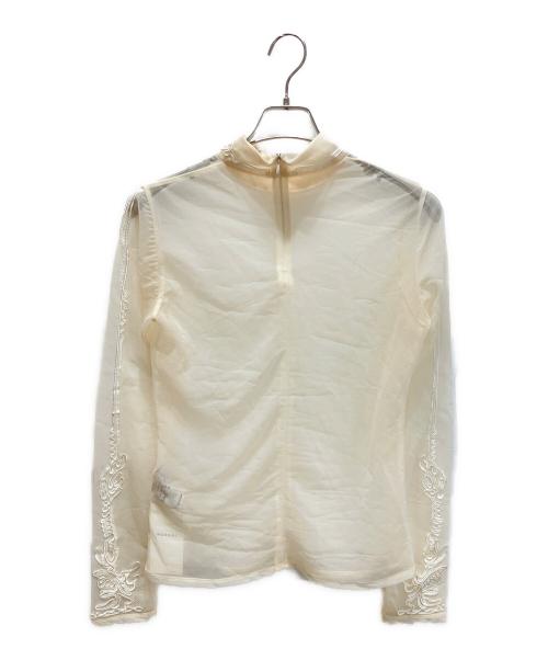 MURRAL（ミューラル）MURRAL (ミューラル) Scenery embroidery sheer top/シナリーエンブロイダリーシアートップ アイボリー サイズ:2の古着・服飾アイテム