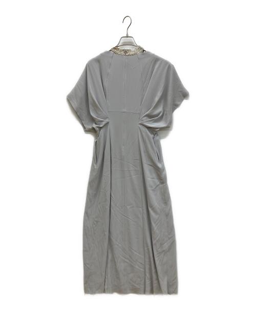 MURRAL（ミューラル）MURRAL (ミューラル) SEEM FLOWER LACE DRESS　フラワーレースドッキングワンピース グレー サイズ:2の古着・服飾アイテム