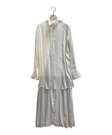 MURRAL（ミューラル）の古着「Framed embroidery wrap dress」｜ホワイト