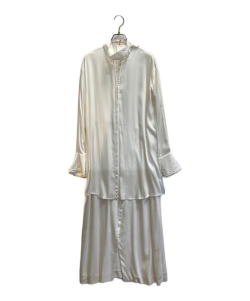 MURRAL（ミューラル）MURRAL (ミューラル) Framed embroidery wrap dress ホワイト サイズ:2の古着・服飾アイテム