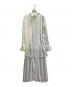 MURRAL（ミューラル）の古着「Framed embroidery wrap dress」｜ホワイト