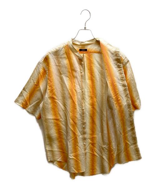 YLEVE（イレーヴ）YLEVE (イレーヴ) オンブレストライプショートスリーブシャツ オレンジ サイズ:3の古着・服飾アイテム