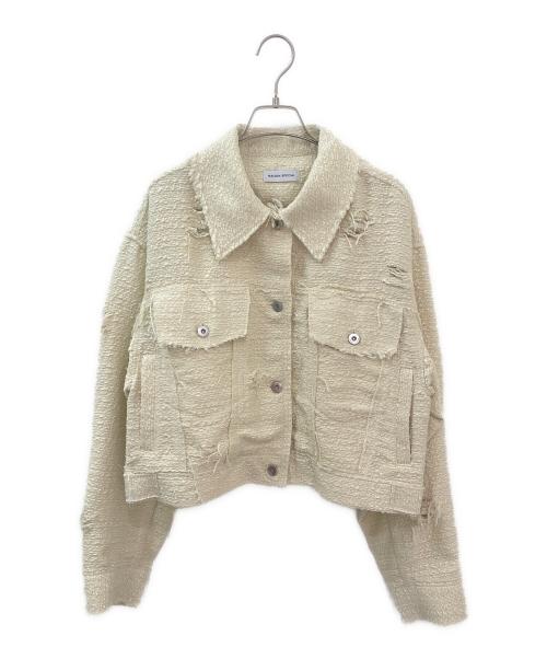 MAISON SPECIAL（メゾンスペシャル）MAISON SPECIAL (メゾンスペシャル) Tweed Distressed Jacket ベージュ サイズ:Freeの古着・服飾アイテム