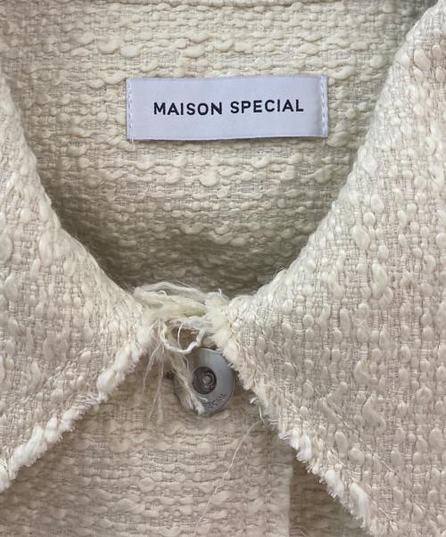 MAISON SPECIAL（メゾンスペシャル）MAISON SPECIAL (メゾンスペシャル) Tweed Distressed Jacket ベージュ サイズ:Freeの古着・服飾アイテム