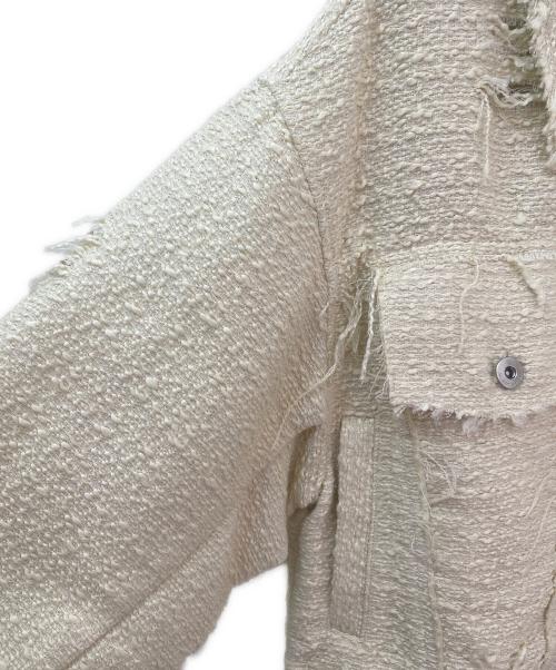 MAISON SPECIAL（メゾンスペシャル）MAISON SPECIAL (メゾンスペシャル) Tweed Distressed Jacket ベージュ サイズ:Freeの古着・服飾アイテム