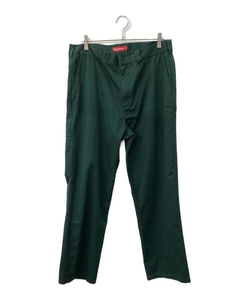 SUPREME（シュプリーム）Supreme (シュプリーム) ワークパンツ グリーン サイズ:34の古着・服飾アイテム
