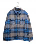 L.L.Beanエルエルビーン）の古着「裏ボアチェックジャケット」｜ブルー