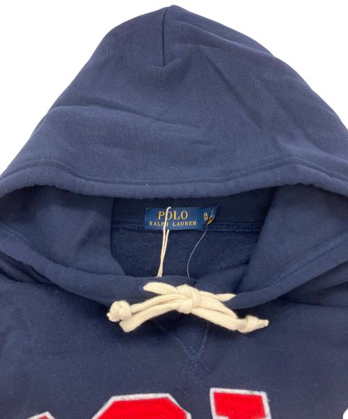 POLO RALPH LAUREN（ポロ・ラルフローレン）POLO RALPH LAUREN (ポロ・ラルフローレン) ロゴ プルオーバー パーカー ネイビー サイズ:XLの古着・服飾アイテム