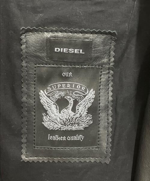 DIESEL（ディーゼル）DIESEL (ディーゼル) シングルライダースジャケット ブラック サイズ:XXL 未使用品の古着・服飾アイテム