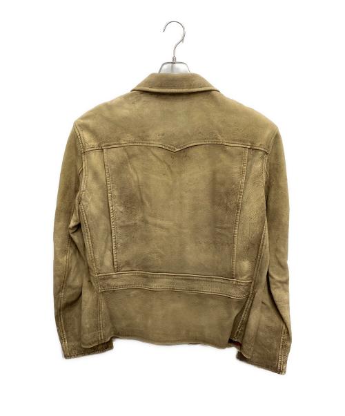 POLO RALPH LAUREN（ポロ・ラルフローレン）POLO RALPH LAUREN (ポロ・ラルフローレン) ディアスキンレザージャケット ベージュ サイズ:XL 未使用品の古着・服飾アイテム