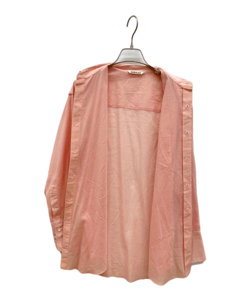 AURALEE（オーラリー）AURALEE (オーラリー) HARD TWIST FINX ORGANDY SHIRT ピンクの古着・服飾アイテム
