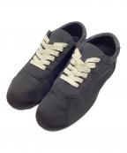 STUDIO DOEスタジオドゥ）の古着「Satin Vintage Loafers」｜ブラック