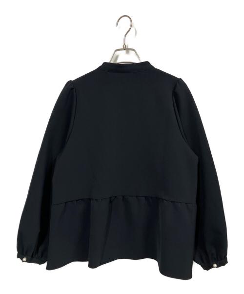 Sono（ソーノ）Sono (ソーノ) フェミニティギャザーブラウス ネイビー サイズ:1の古着・服飾アイテム