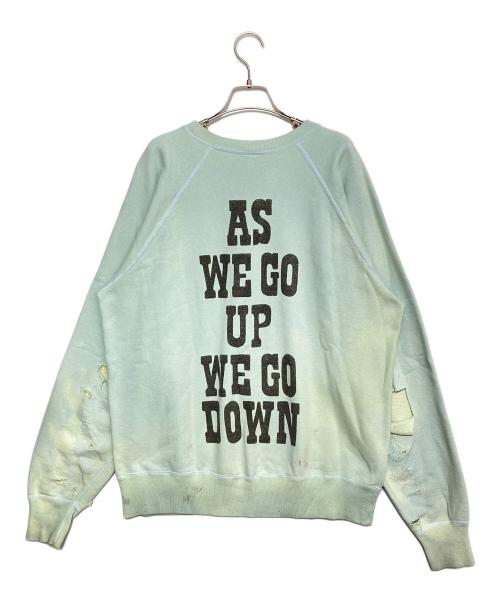 SAINT MICHAEL（セントマイケル）SAINT MICHAEL (セントマイケル) CRW N SWT / JESUS スカイブルー サイズ:Lの古着・服飾アイテム