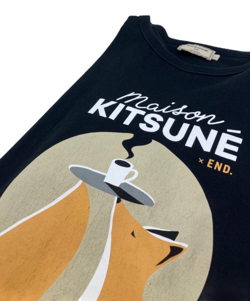 maison kitsune（メゾンキツネ）maison kitsune (メゾンキツネ) end. (エンド) Cafe Club Tee ブラック サイズ:Lの古着・服飾アイテム