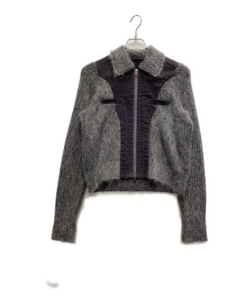 JOURNAL STANDARD（ジャーナルスタンダード）JOURNAL STANDARD (ジャーナルスタンダード) KIARIS VINTAGE (キアリズ ヴィンテージ) ドッキングニットブルゾン グレー サイズ:FREEの古着・服飾アイテム