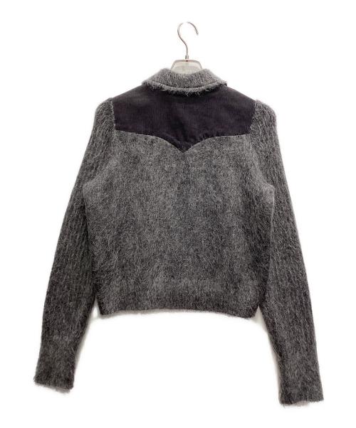 JOURNAL STANDARD（ジャーナルスタンダード）JOURNAL STANDARD (ジャーナルスタンダード) KIARIS VINTAGE (キアリズ ヴィンテージ) ドッキングニットブルゾン グレー サイズ:FREEの古着・服飾アイテム