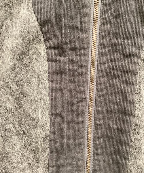 JOURNAL STANDARD（ジャーナルスタンダード）JOURNAL STANDARD (ジャーナルスタンダード) KIARIS VINTAGE (キアリズ ヴィンテージ) ドッキングニットブルゾン グレー サイズ:FREEの古着・服飾アイテム