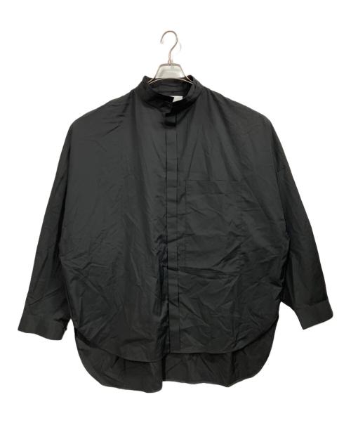 QUALIA（クオリア）QUALIA (クオリア) double stand collar shirt ブラック サイズ:FREEの古着・服飾アイテム