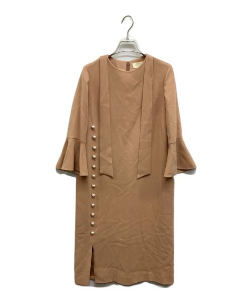 flicka（フリッカ）FLICKA (フリッカ) サイドパールワンピース ベージュ サイズ:1の古着・服飾アイテム