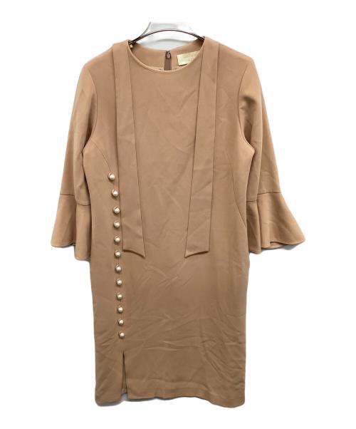 flicka（フリッカ）FLICKA (フリッカ) サイドパールワンピース ベージュ サイズ:1の古着・服飾アイテム