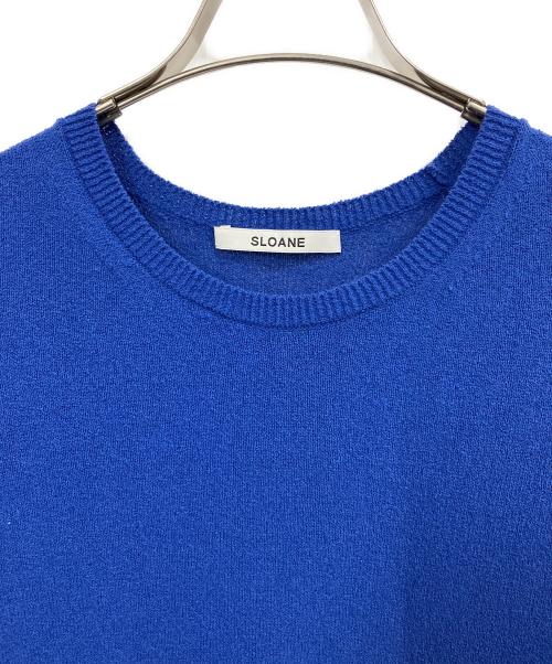 SLOANE（スローン）SLOANE (スローン) 18G天竺ウルトラ撥水クルーネックニット ブルー サイズ:3の古着・服飾アイテム