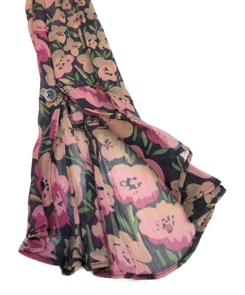 POLO RALPH LAUREN（ポロ・ラルフローレン）POLO RALPH LAUREN (ポロ・ラルフローレン) フローラル ラップドレス ブラックの古着・服飾アイテム