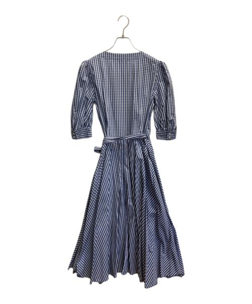 POLO RALPH LAUREN（ポロ・ラルフローレン）POLO RALPH LAUREN (ポロ・ラルフローレン) ギンガムコットンラップドレス ブルー サイズ:2の古着・服飾アイテム
