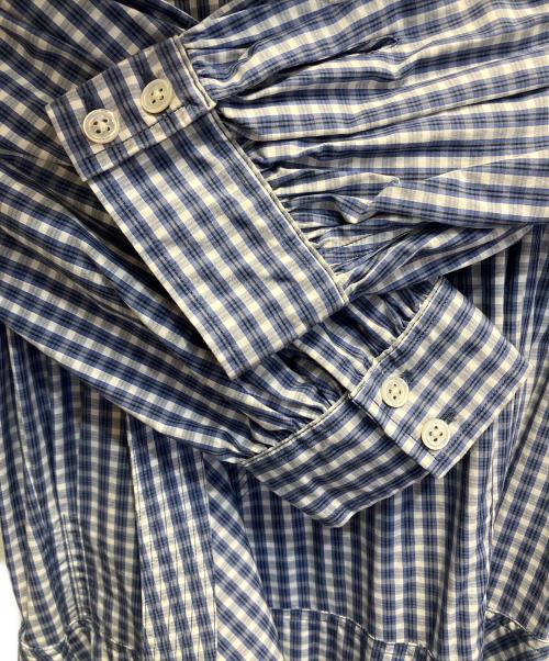 POLO RALPH LAUREN（ポロ・ラルフローレン）POLO RALPH LAUREN (ポロ・ラルフローレン) ギンガムコットンラップドレス ブルー サイズ:2の古着・服飾アイテム