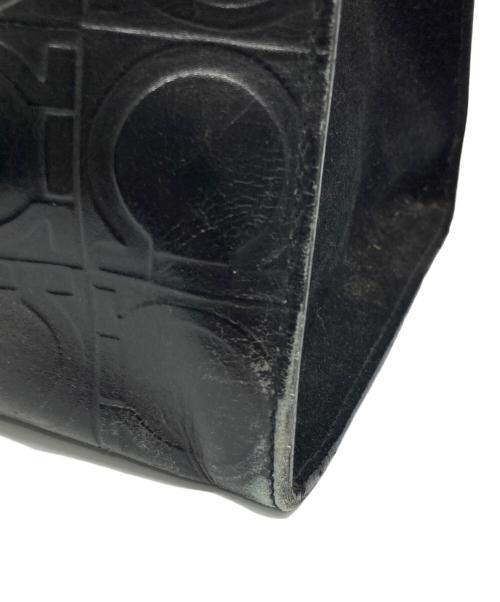 Salvatore Ferragamo（サルヴァトーレ フェラガモ）Salvatore Ferragamo (サルヴァトーレ フェラガモ) ガンチーニエンボストートバッグ ブラックの古着・服飾アイテム