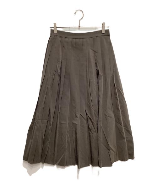 MACKINTOSH PHILOSOPHY（マッキントッシュ フィロソフィー）MACKINTOSH PHILOSOPHY (マッキントッシュ フィロソフィー) グロッシーツイルタックプリーツスカート グリーン サイズ:38の古着・服飾アイテム