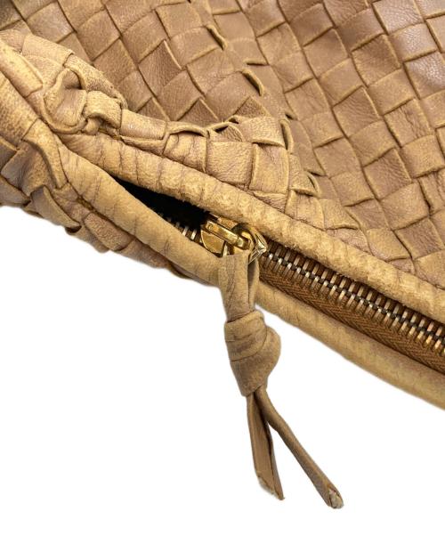 BOTTEGA VENETA（ボッテガベネタ）BOTTEGA VENETA (ボッテガベネタ) イントレチャートワンショルダーバッグ ベージュの古着・服飾アイテム