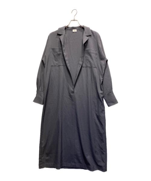 MANOF（マノフ）MANOF (マノフ) WRAP SHIRTS ONEPIECE グレー サイズ:Sの古着・服飾アイテム