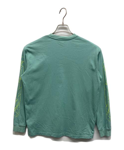LACOSTE（ラコステ）LACOSTE (ラコステ) グラフィカルブランドネームロゴマルチプリントロングスリーブTシャツ グリーン サイズ:3の古着・服飾アイテム