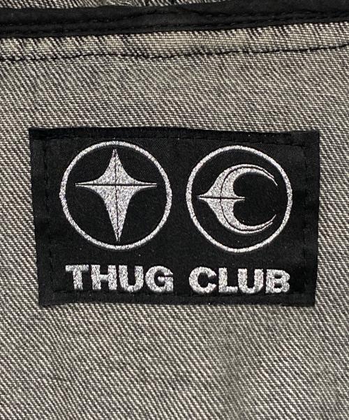 THUG CLUB（サグ クラブ）THUG CLUB (サグ クラブ) Rover Denim Zip-Up Hoodie グレー サイズ:3の古着・服飾アイテム