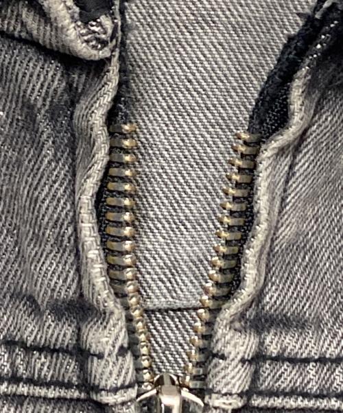THUG CLUB（サグ クラブ）THUG CLUB (サグ クラブ) Rover Denim Zip-Up Hoodie グレー サイズ:3の古着・服飾アイテム