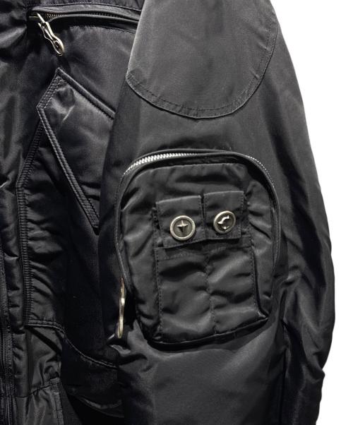 THUG CLUB（サグ クラブ）THUG CLUB (サグ クラブ) THUG CLUB NYLON STUDDED FLIGHT JACKET/ブルゾン/フライトジャケット ブラック サイズ:3の古着・服飾アイテム
