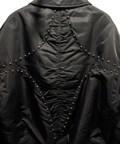 THUG CLUB（サグ クラブ）THUG CLUB (サグ クラブ) THUG CLUB NYLON STUDDED FLIGHT JACKET/ブルゾン/フライトジャケット ブラック サイズ:3の古着・服飾アイテム