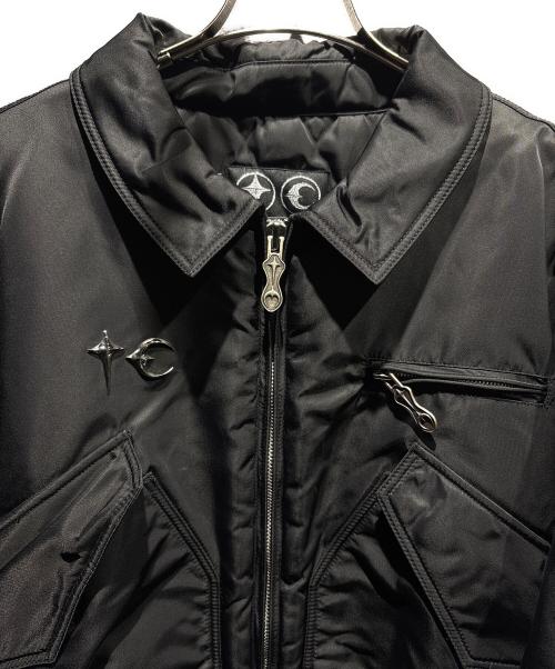 THUG CLUB（サグ クラブ）THUG CLUB (サグ クラブ) THUG CLUB NYLON STUDDED FLIGHT JACKET/ブルゾン/フライトジャケット ブラック サイズ:3の古着・服飾アイテム