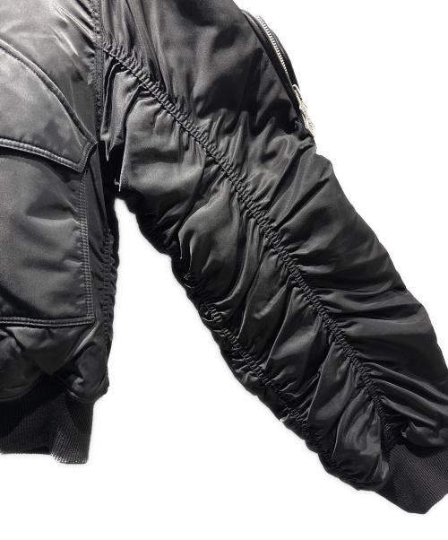 THUG CLUB（サグ クラブ）THUG CLUB (サグ クラブ) THUG CLUB NYLON STUDDED FLIGHT JACKET/ブルゾン/フライトジャケット ブラック サイズ:3の古着・服飾アイテム