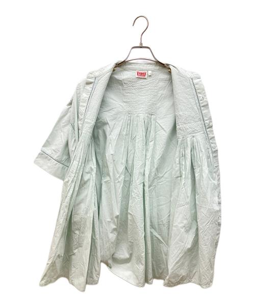 INDIA INDUSTRY（インディアインダストーリー）INDIA INDUSTRY (インディアインダストーリー) ピンタックシャツ グリーン サイズ:1の古着・服飾アイテム