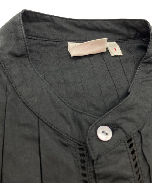 INDIA INDUSTRY（インディアインダストーリー）INDIA INDUSTRY (インディアインダストーリー) ピンタックシャツワンピース ブラック サイズ:SIZE 1の古着・服飾アイテム